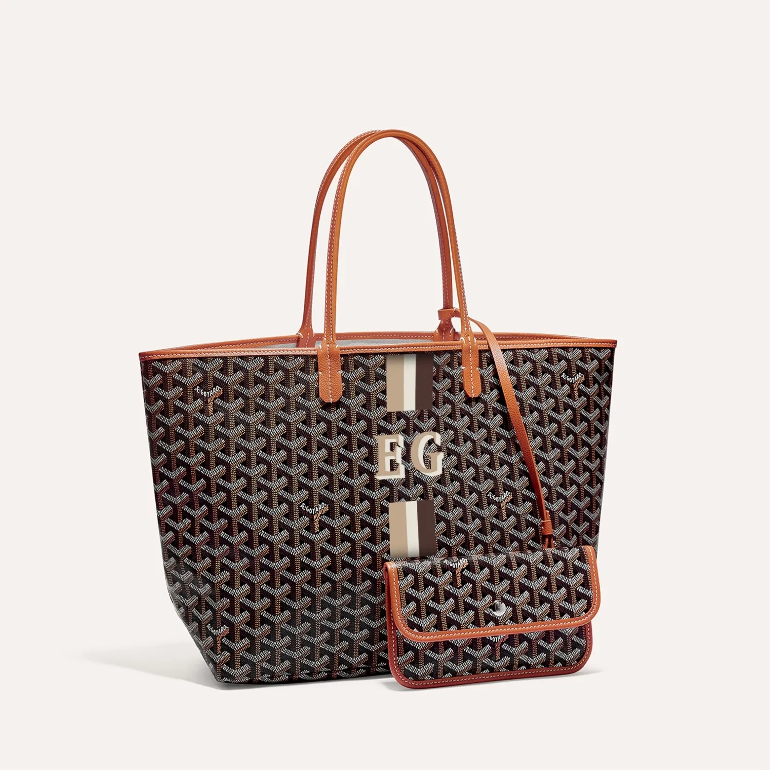 Goyard Saint Louis PM Bag Stripes and Lnitials - Image 1